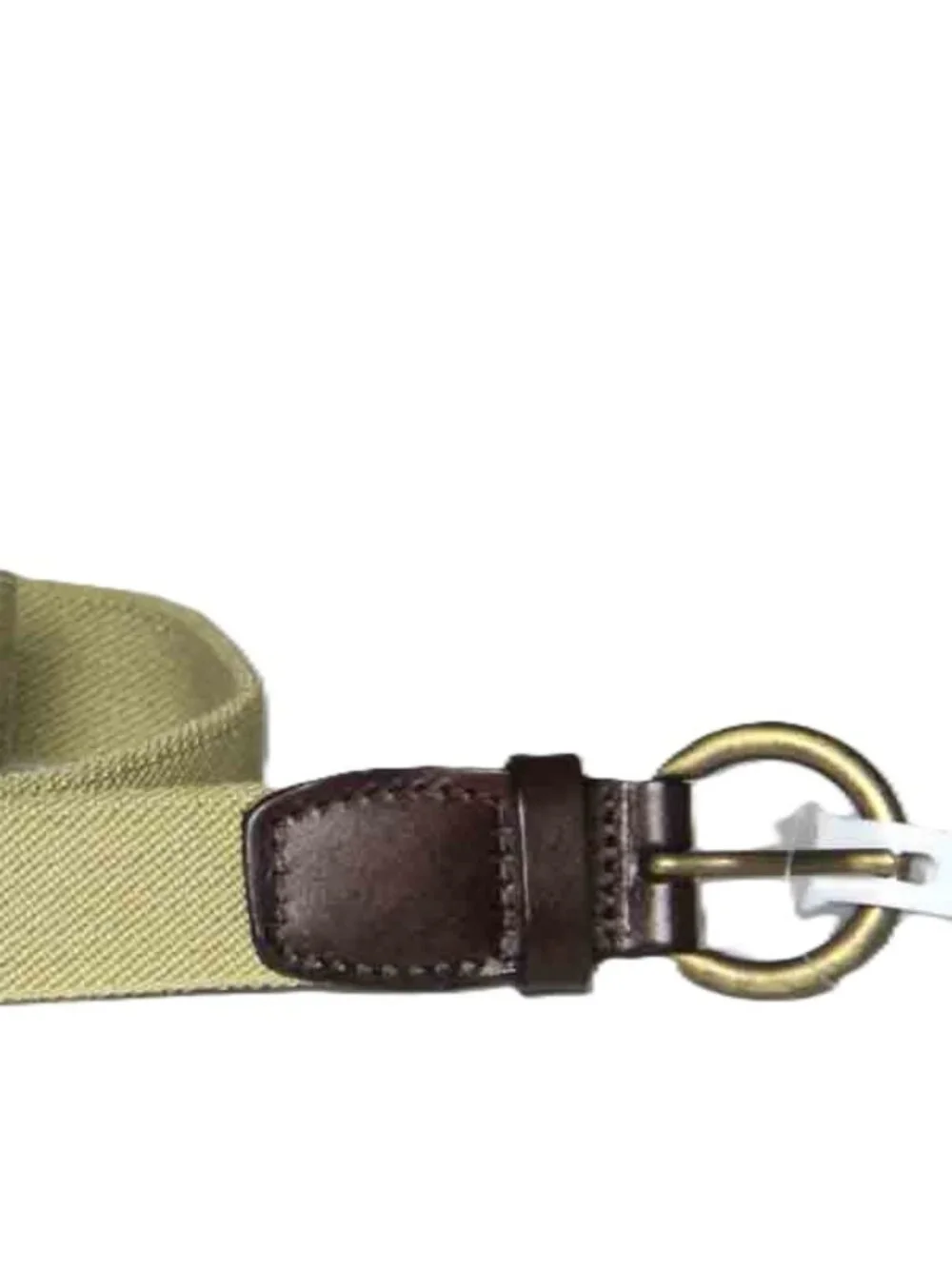 IBEX England Canvas + Leather Belt Tan Brown Men's Stretch Size Large